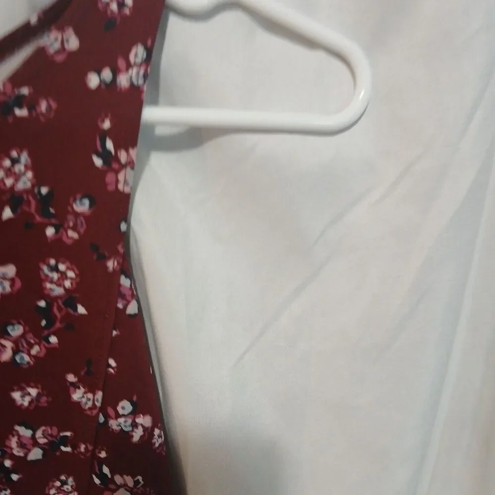 Abercrombie Kids Girls Maroon Floral print Holiday Dress, Sleeveless, Size 12
